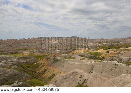 Badlands National Park Southwest Of South Dakota, United States. High Quality Photo