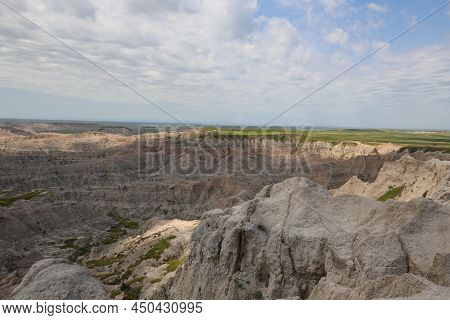 Badlands National Park Southwest Of South Dakota, United States. High Quality Photo