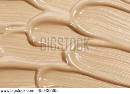 Close Up Beige Foundation Color Sample Background