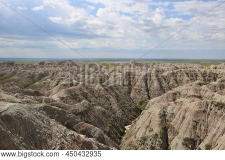 Badlands National Park Southwest Of South Dakota, United States. High Quality Photo