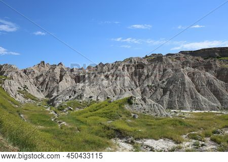 Badlands National Park Southwest Of South Dakota, United States. High Quality Photo