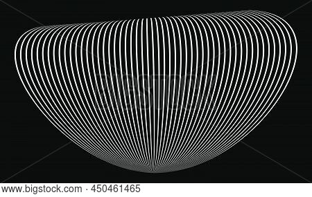 Bent Abstract Curved Lines, Stripes Element