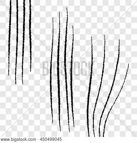 Set With Werewolf, Cat Or Beast Scratch Scrape On Transparent Background. Four Wound Marks. Isolated