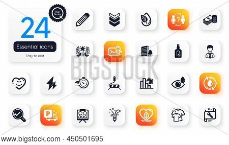 Set Of Business Flat Icons. Savings, Alcohol Free And Truck Parking Elements For Web Application. Se