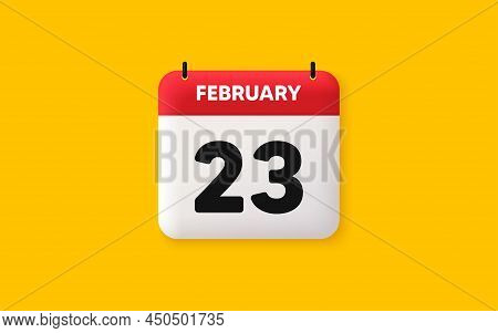 Calendar Date 3d Icon. 23th Day Of The Month Icon. Event Schedule Date. Meeting Appointment Time. Ag