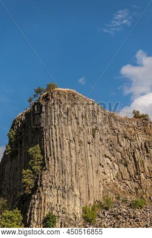 Hegyestu, Hungary - August 27, 2021: View On The Famous 'hegyestu' (hun. Hegyestű) At The Kali Basin