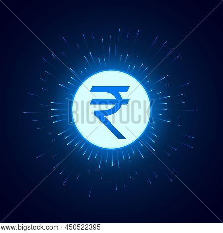 Digital Rupee Fiat Money Concept Background Vector Illustration