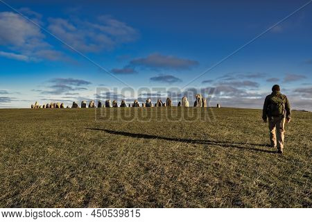 Ales Stenar Is A Megalithic Monument Near Ystad In Southern Sweden