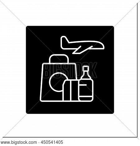 Duty Free Shop Glyph Icon.goods Sold At Cheaper Price.pointer. Selling Alcohol, Parfums And Other Pr