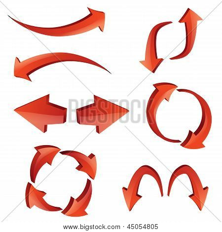 Set of arrow stickers