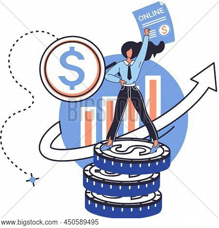 Financial Analysis Concept Effective Management Of Funds Other Assets Of Company. Increase In Moneta