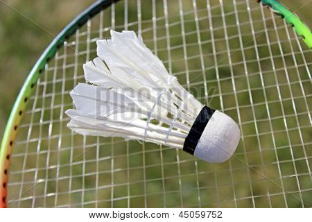 Volani badminton sulla racchetta