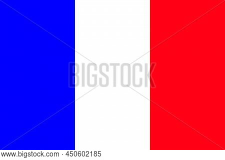 France Flag. Illustration Of The Flag Of France. Horizontal Design. Illustration. Map.
