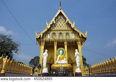 Ancient Architecture Antique Building Ubosot Church Of Wat Chaiyasitthawat Buddhist Temple For Thai
