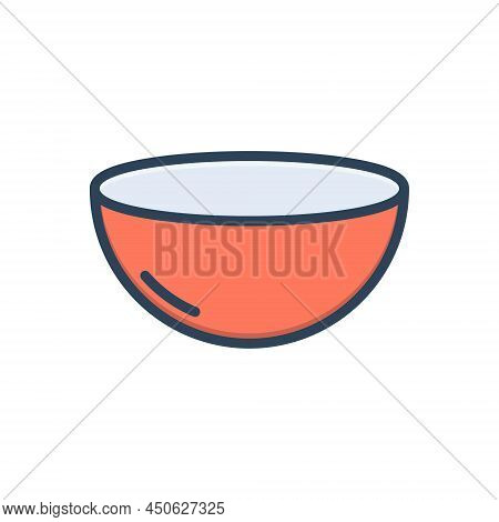 Color Illustration Icon For Bowl Goblet Jorum Mazer Porringer Pot Culinary