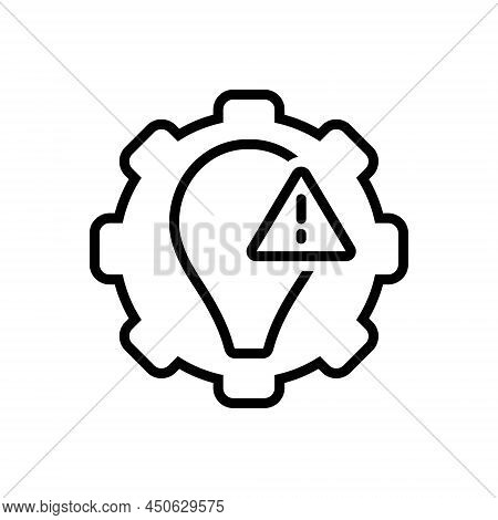 Black Line Icon For Exceptions Slander Problem Omission Elision Career Idea Creativity
