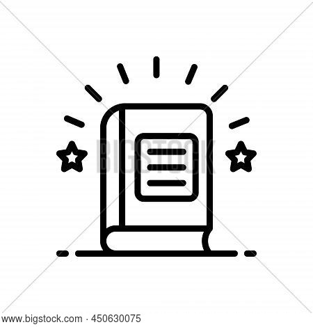 Black Line Icon For Doctrine Theory Principle Tenet Book Holy