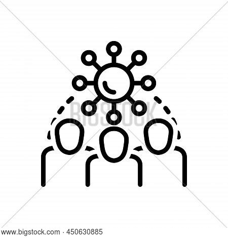 Black Line Icon For Cope Manage Survive Subsist Covid Subsist Look-after-oneself Wrestle