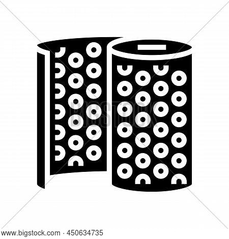 Bubble Wrap Plastic Glyph Icon Vector. Bubble Wrap Plastic Sign. Isolated Contour Symbol Black Illus