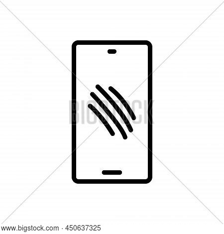Black Line Icon For Scratch Scuff Scrape Rub Graze Mark Phone Screen Protect