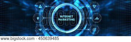 Internet Marketing Digital Online Advertising Automation. Business, Technology, Internet And Network