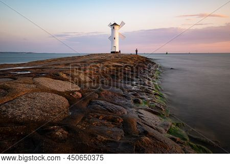 Lighthouse Windmill Stawa Mlyny, Swinoujscie, Baltic Sea - Poland