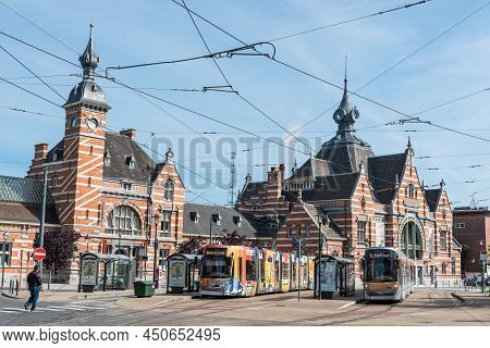 Schaerbeek, Brussels - Belgium - 05 30 2019 - The Elisabeth Square And The Flemish Neo Renaissance B
