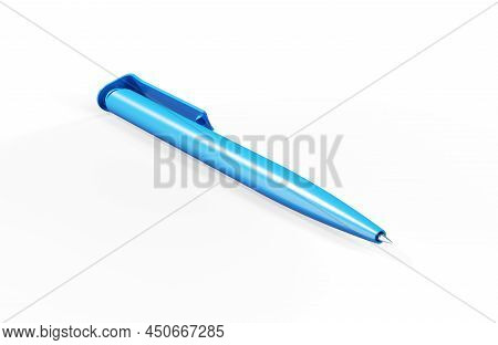 Ball Pen Mockup Isolated On White Background - 3d Render