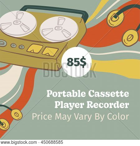 Portable Cassete Player, Price May Vary By Color