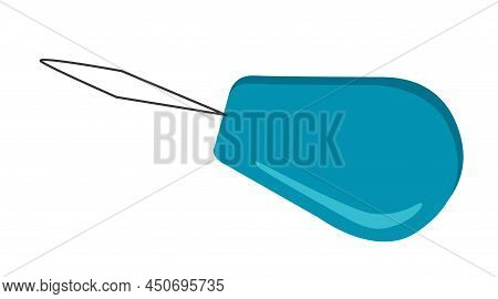 Professional Needle Threader For Tailors Isolated On White Background. Vector Illustration