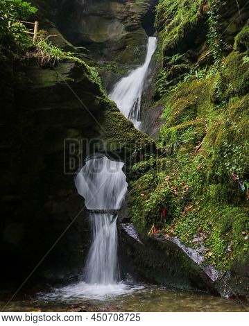St Nectans Glen A Waterfall In The Cornish Valley