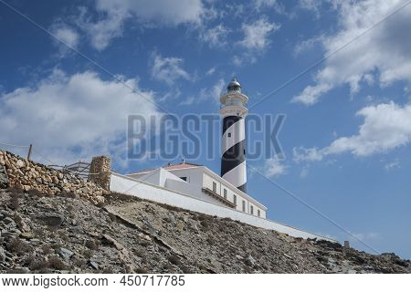 Favaritx Lighthouse, In Cape Of Favaritx, Municipality Of Mahon, Menorca, Spain