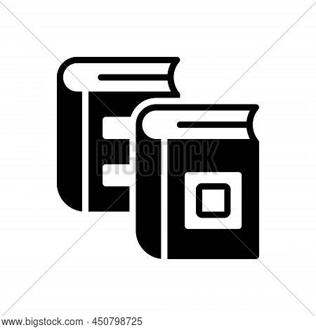 Black Solid Icon For Ref Referee Book Guideline Testimony