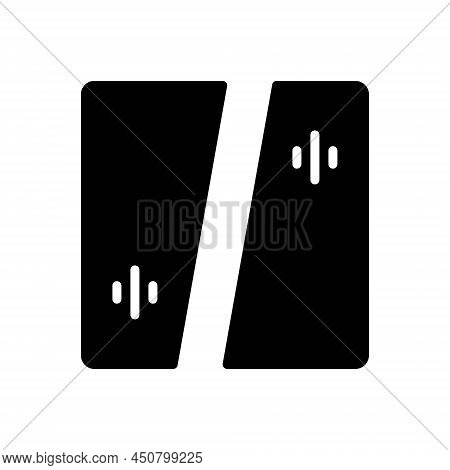 Black Solid Icon For Altered Revised Modified Transformed Updated Emended Changed