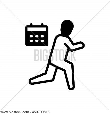 Black Solid Icon For Regularly Steady Regulable Usually Routinely Agenda