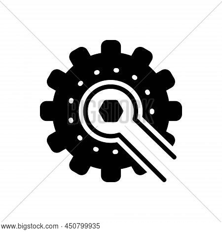 Black Solid Icon For Conf Configuration Development Repair Mechanical Technical Cogwheel