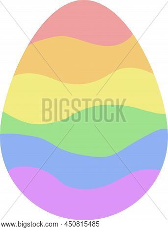 Painted Colorful Vector Easter Eggs Linear Set