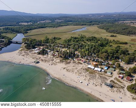Amazing Aerial View Of South Beach Of Town Of Kiten, Burgas Region, Bulgaria