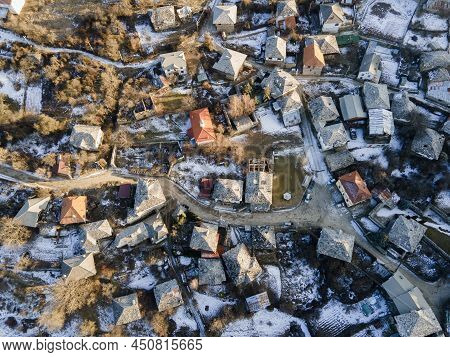Aerial View Of Village Of Dolen, Bulgaria