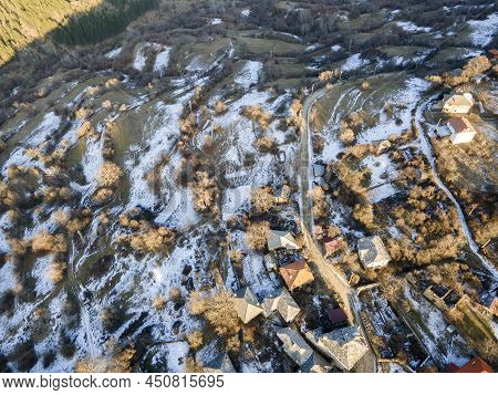 Aerial View Of Village Of Dolen, Bulgaria