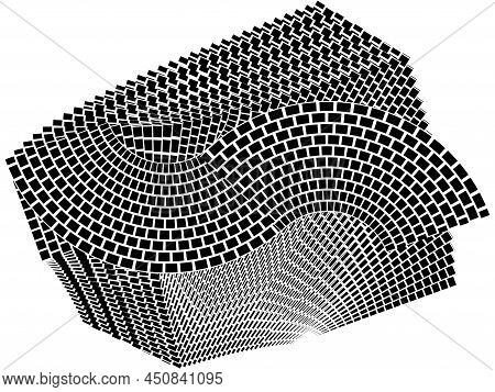 Geometric Dynamic Pattern, Abstract Halftone Background, Vector Modern Design Texture.
