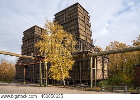 Duisburg, Germany - November 6, 2021: Industrial Heritage Of The Old Economy, Ruin Of Steelmill In T