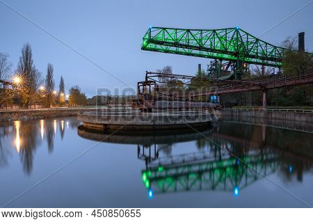 Duisburg, Germany - November 6, 2021: Industrial Heritage Of The Old Economy, Ruin Of Steelmill In T