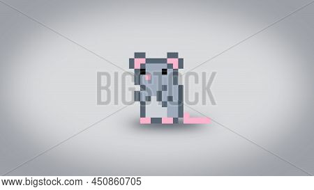 Cute Pixel Mouse Background - High Res 4K Wallpaper
