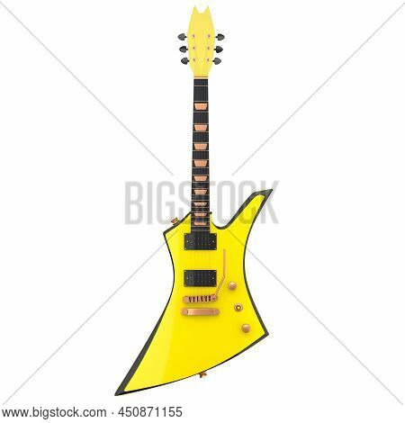 Electric Acoustic Guitar Isolated On White Background.