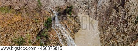 Beautiful Canyon Of Moraca River In Winter, Montenegro Or Crna Gora, Balkan, Europe Banner, Long For