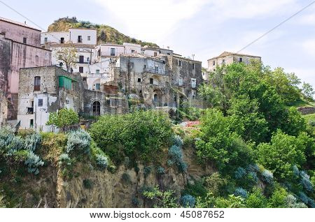Panoraamanäkymät Tursi. Basilicata. Etelä-Italiassa.