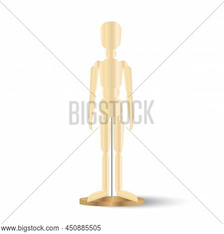 Realistic Icon Mannequin On White Background. Vector Illustration. Stock Image.