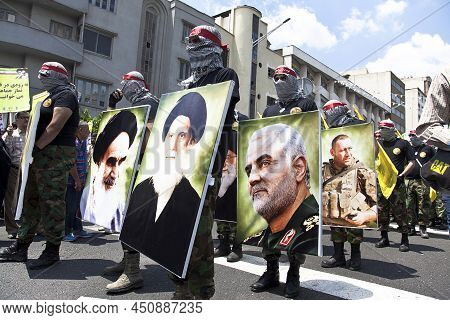 Quds Day Rally, The March In Support Of The People Of Gaza, Iran Tehran, May 31, 2019.