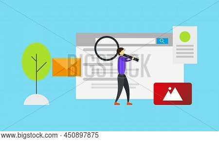 Search Concept For Landing Page Bes Logo